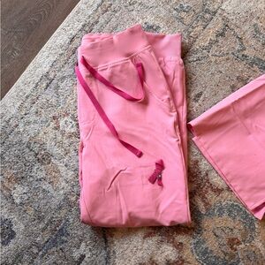 Figs Fight Club Pink Jogger set. (For breast cancer awareness)